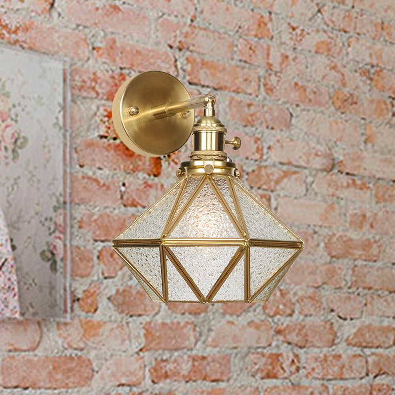Modern Glass Globe Brass Wall Lamp