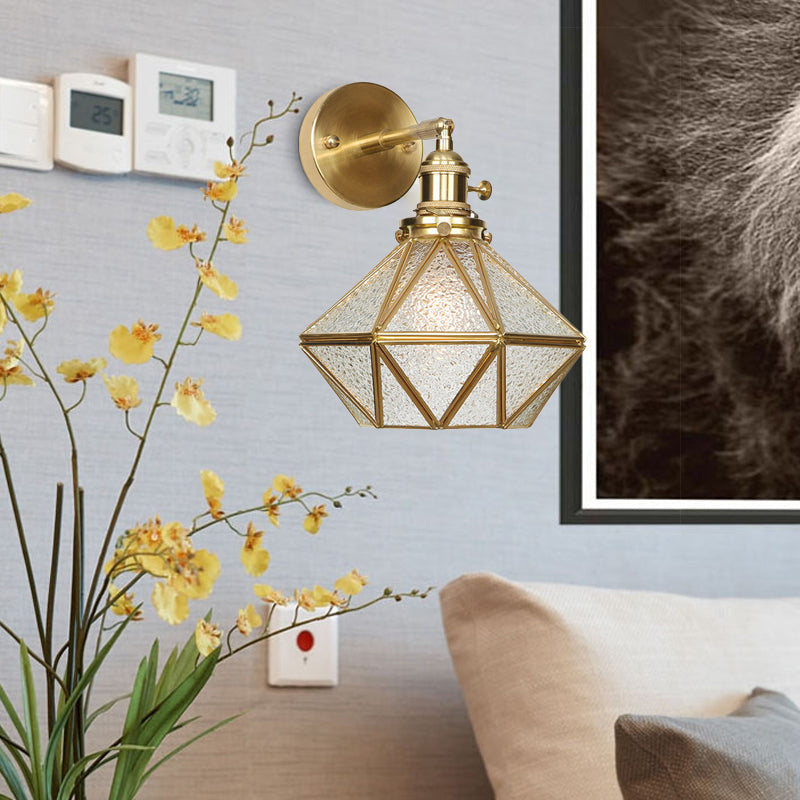 Modern Glass Globe Brass Wall Lamp