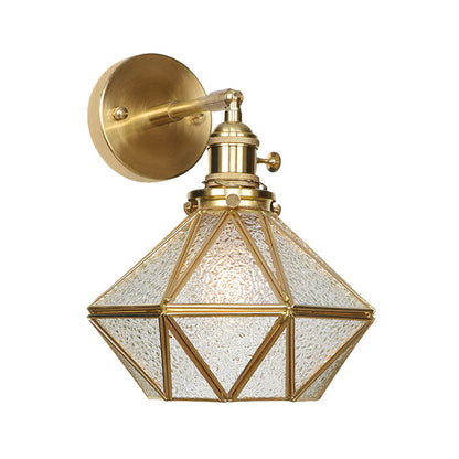 Modern Glass Globe Brass Wall Lamp