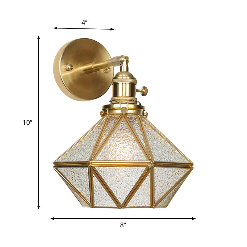 Modern Glass Globe Brass Wall Lamp