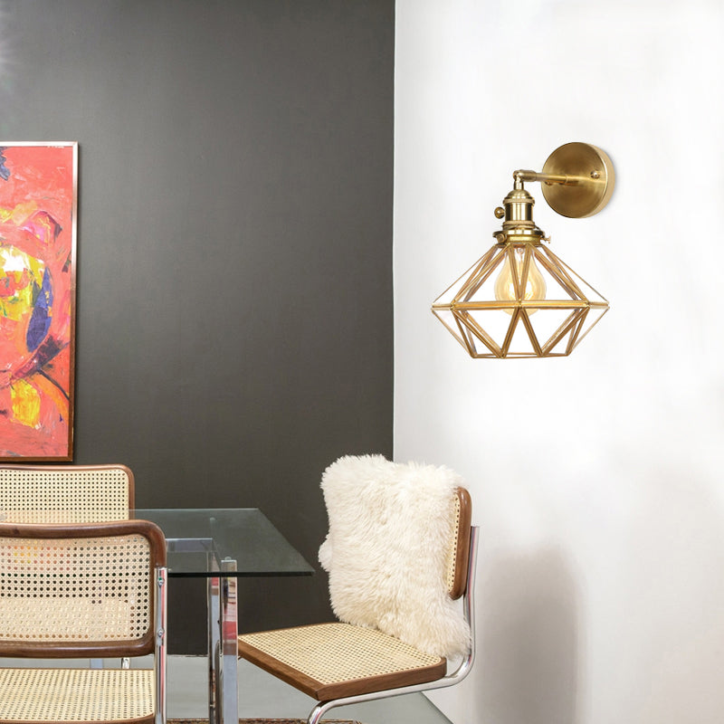 Modern Glass Globe Brass Wall Lamp