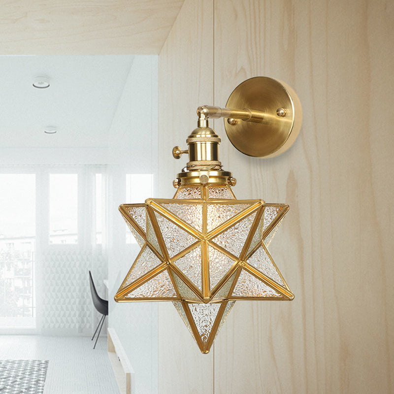 Modern Glass Globe Brass Wall Lamp