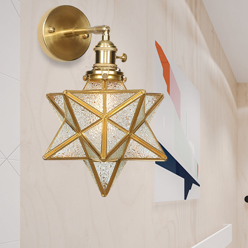 Modern Glass Globe Brass Wall Lamp