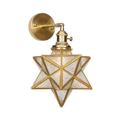 Modern Glass Globe Brass Wall Lamp