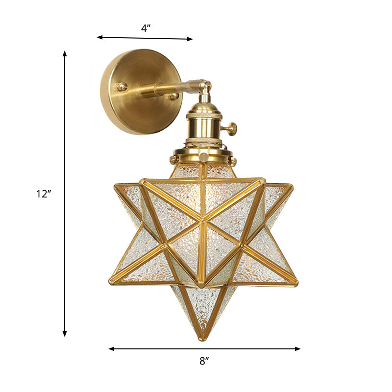Modern Glass Globe Brass Wall Lamp