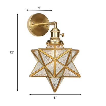 Modern Glass Globe Brass Wall Lamp
