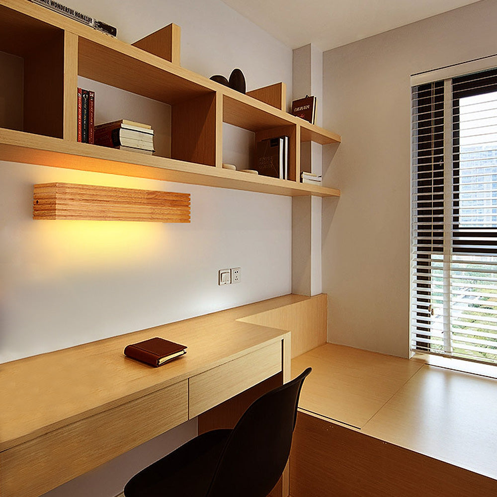Contemporary Wooden LED Sconce Light