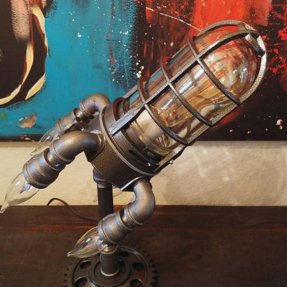 Unique Industrial Style Desk Lamp with Warm Glow