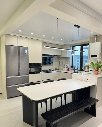 Sleek Metal Kitchen Island LED Pendant Light