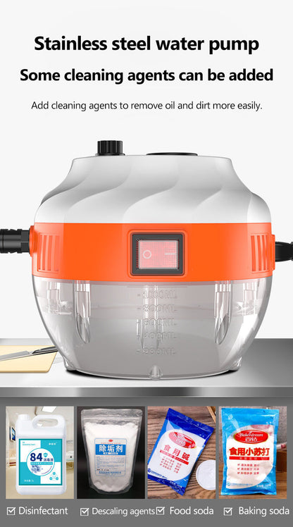 2800W HIGH-PRESSURE STEAM CLEANER - HOME APPLIANCE FOR KITCHEN AND CAR