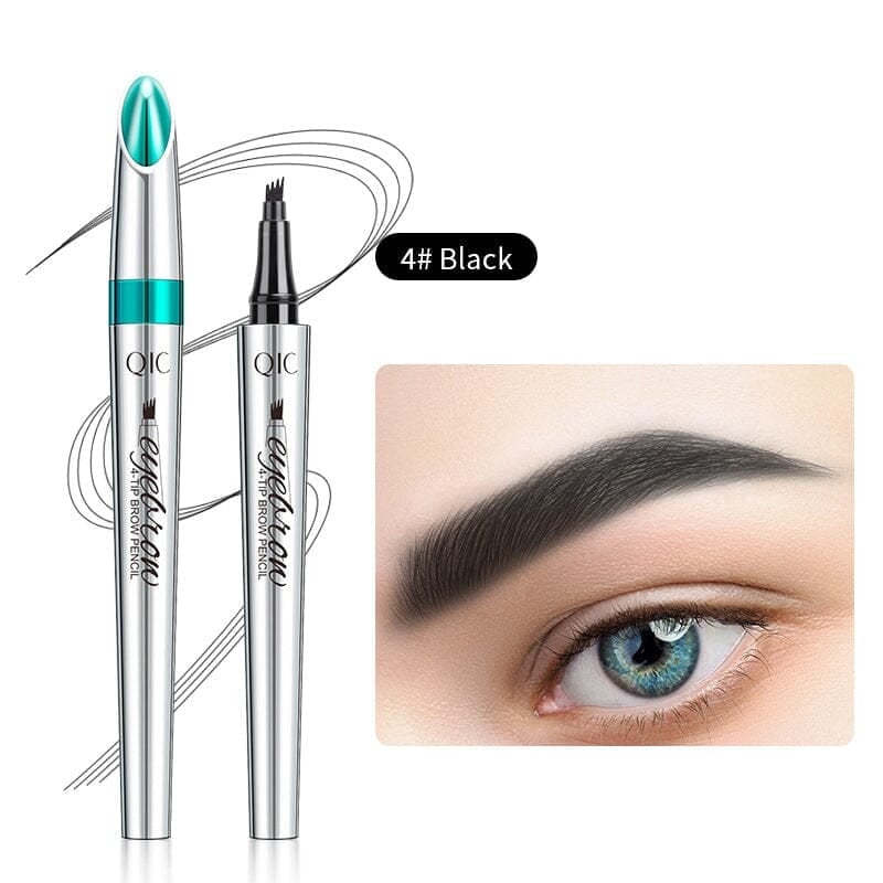 Easy Use Waterproof Brow Pen 4 Tip Tattoo Eyebrow Pencil