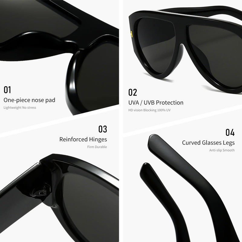 Large Polarized Aviator Shades