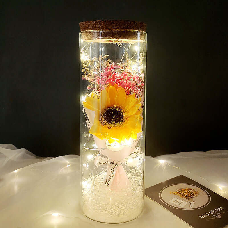 Beautiful Dried Sunflower Arrangement Teacher Gift - Cofik
