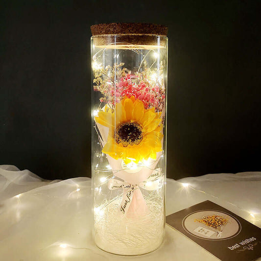 Beautiful Dried Sunflower Arrangement Teacher Gift - Cofik