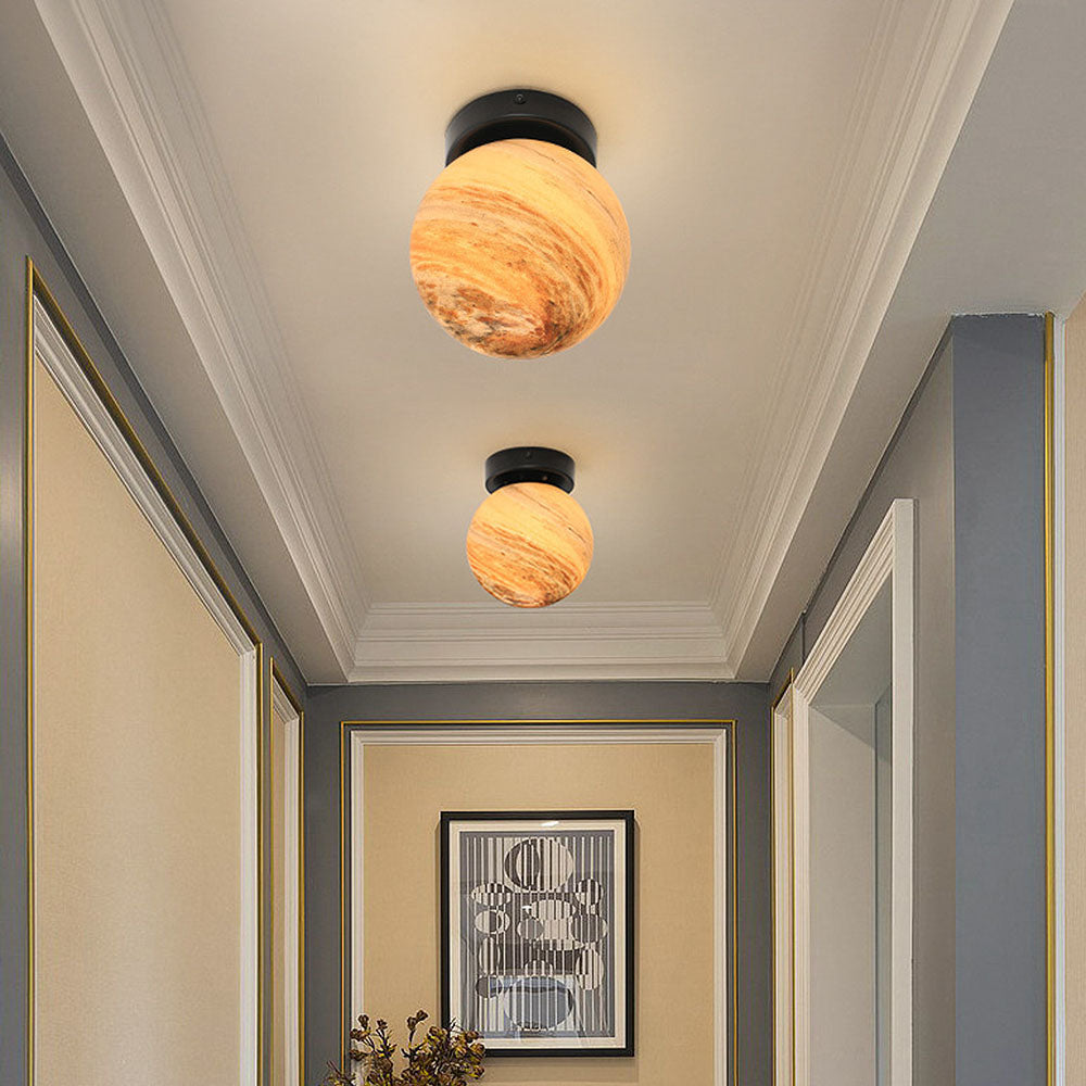 Sleek Chrome Pendant Globe Lighting Fixture