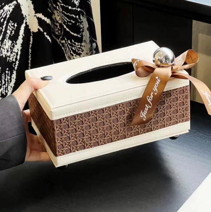 Luxury Leather Tissue Box Case