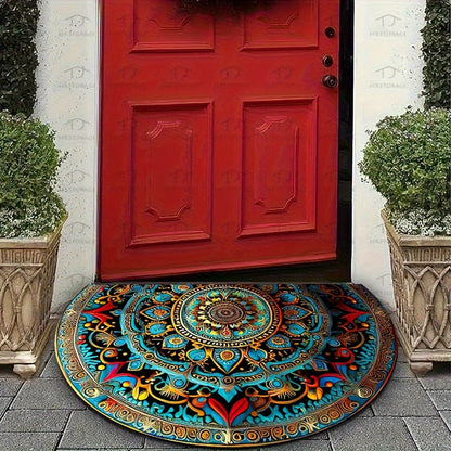 Circular Boho Welcome Door Mat