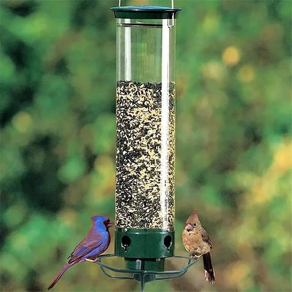 Wild Bird Feeder with Spin Tray and Large Seed Capacity