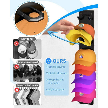 Space Saving Wall Hat Rack
