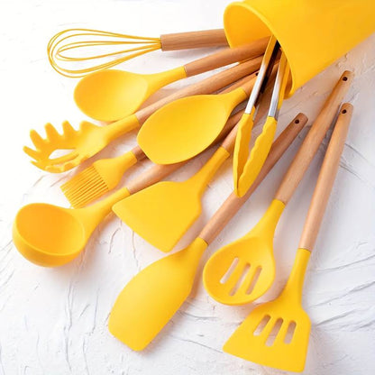 Durable Silicone Kitchen Utensil Set – Non Stick and Heatproof