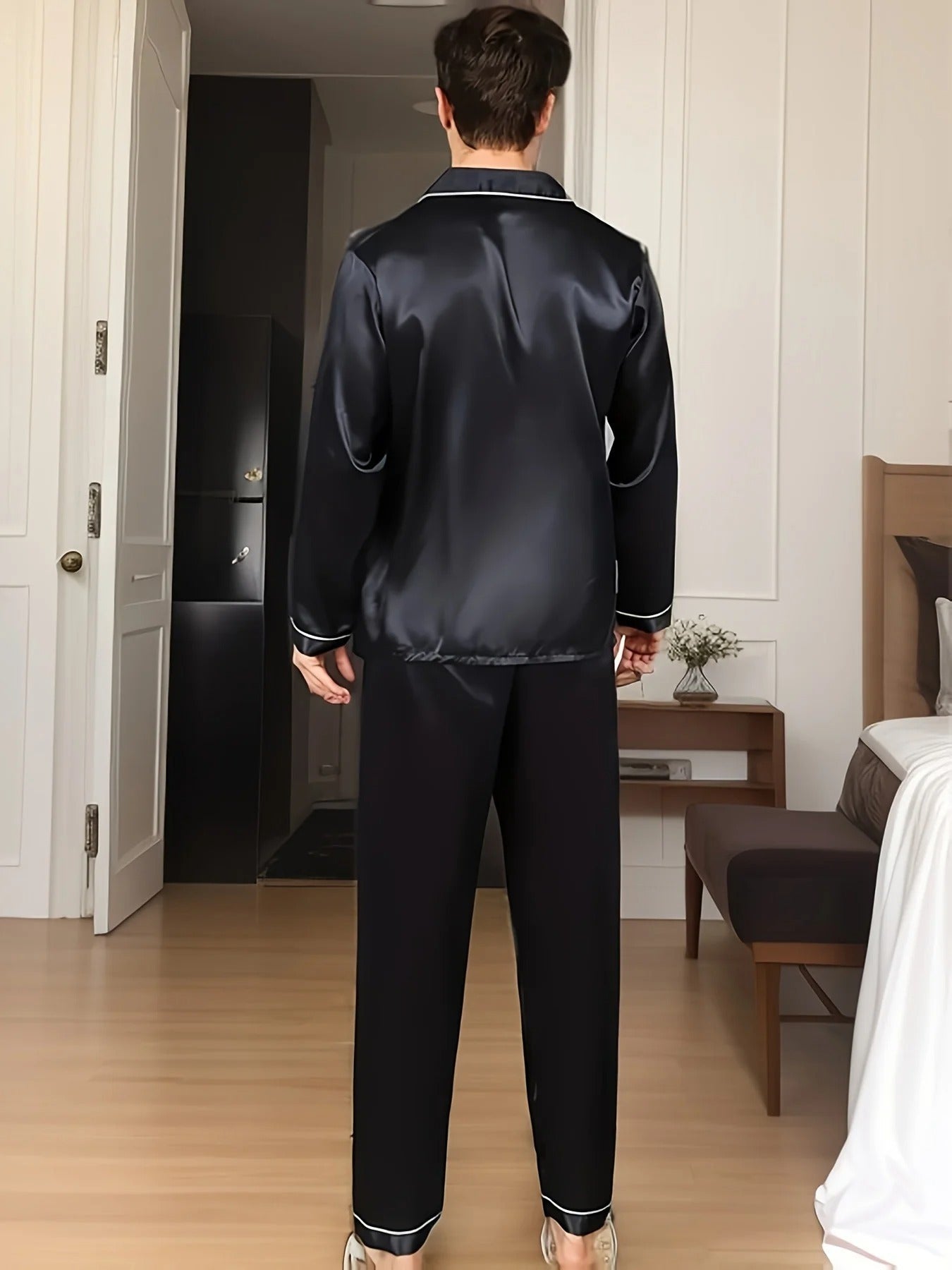 Soft Mens Pajama Set Comfortable Sleepwear