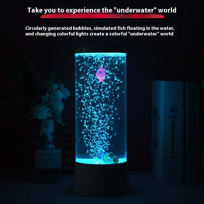 Colorful LED Aquarium Night Light Desk Lamp