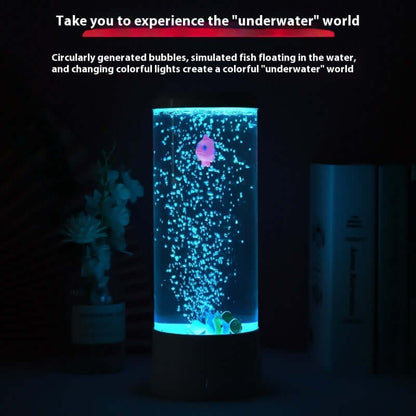 Colorful LED Aquarium Night Light Desk Lamp
