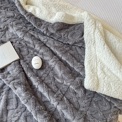 Soft Plush Reversible Fleece Throw Blanket