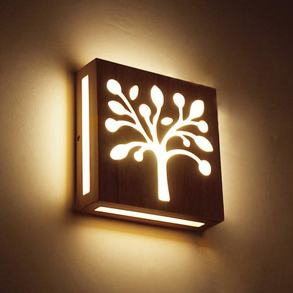 Stylish Wooden LED Wall Lamp - Cofik