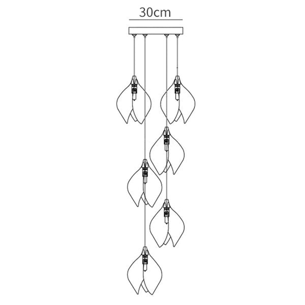 Unique Floral Drop Pendant Light