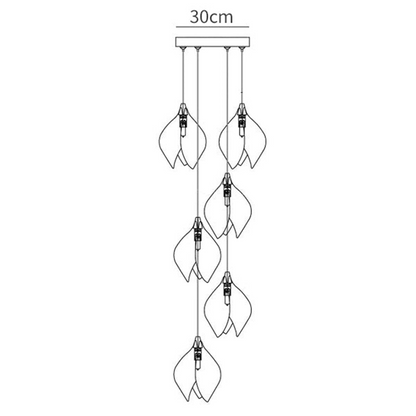 Unique Floral Drop Pendant Light