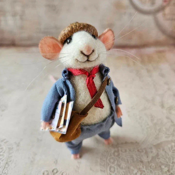 Unique Felt Mice Holiday Ornament