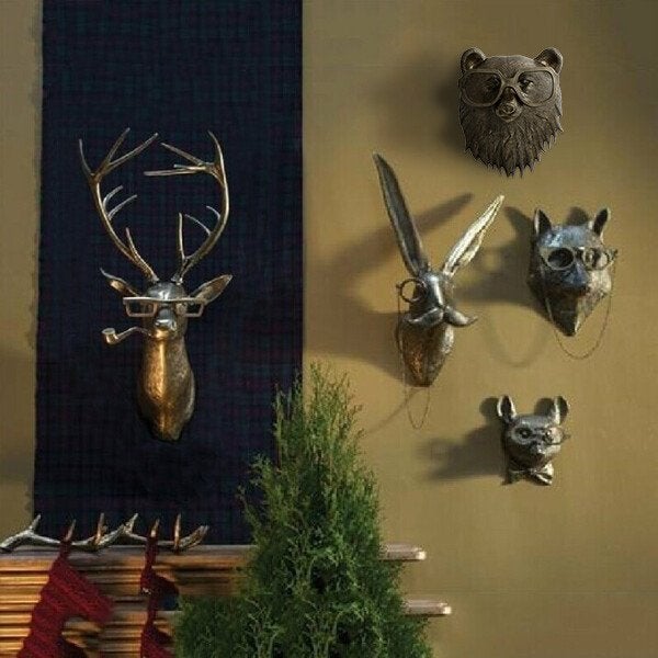 Fun Animal Head Wall Art for Home Decor
