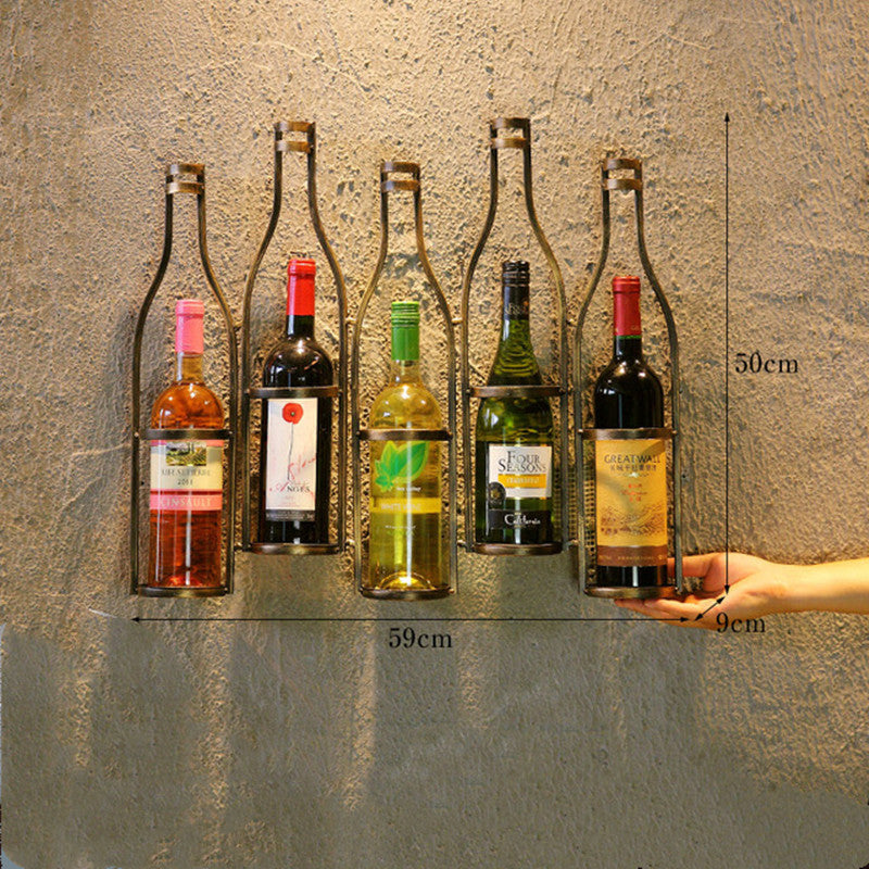 Metal Wall Mount Wine Holder