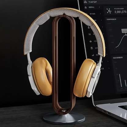 Green Wooden Headphone Holder