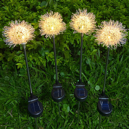 2 Pack Metal Solar Garden Lights Outdoor Waterproof Decor