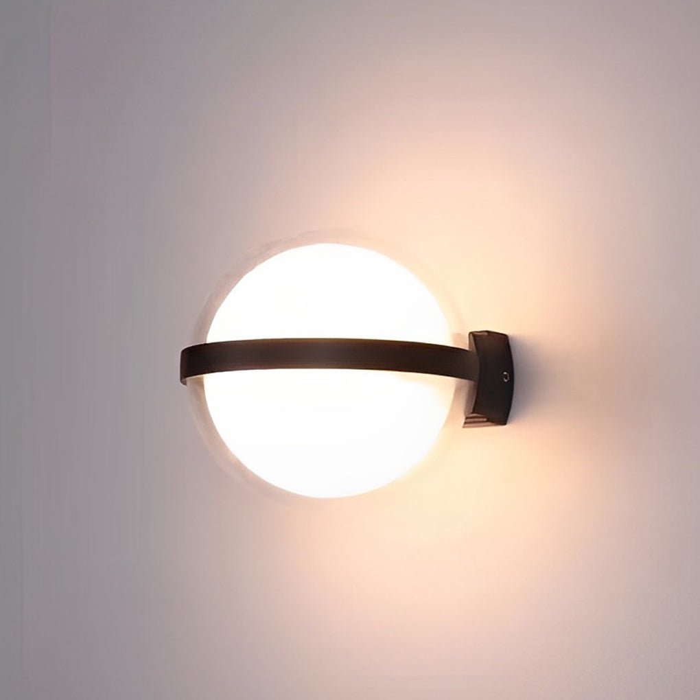 Stylish Round Outdoor LED Wall Light Fixture