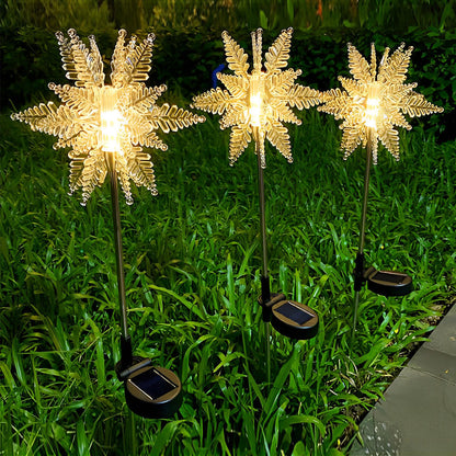 2PCS Colorful Ice Decor Waterproof Solar LED Garden Light