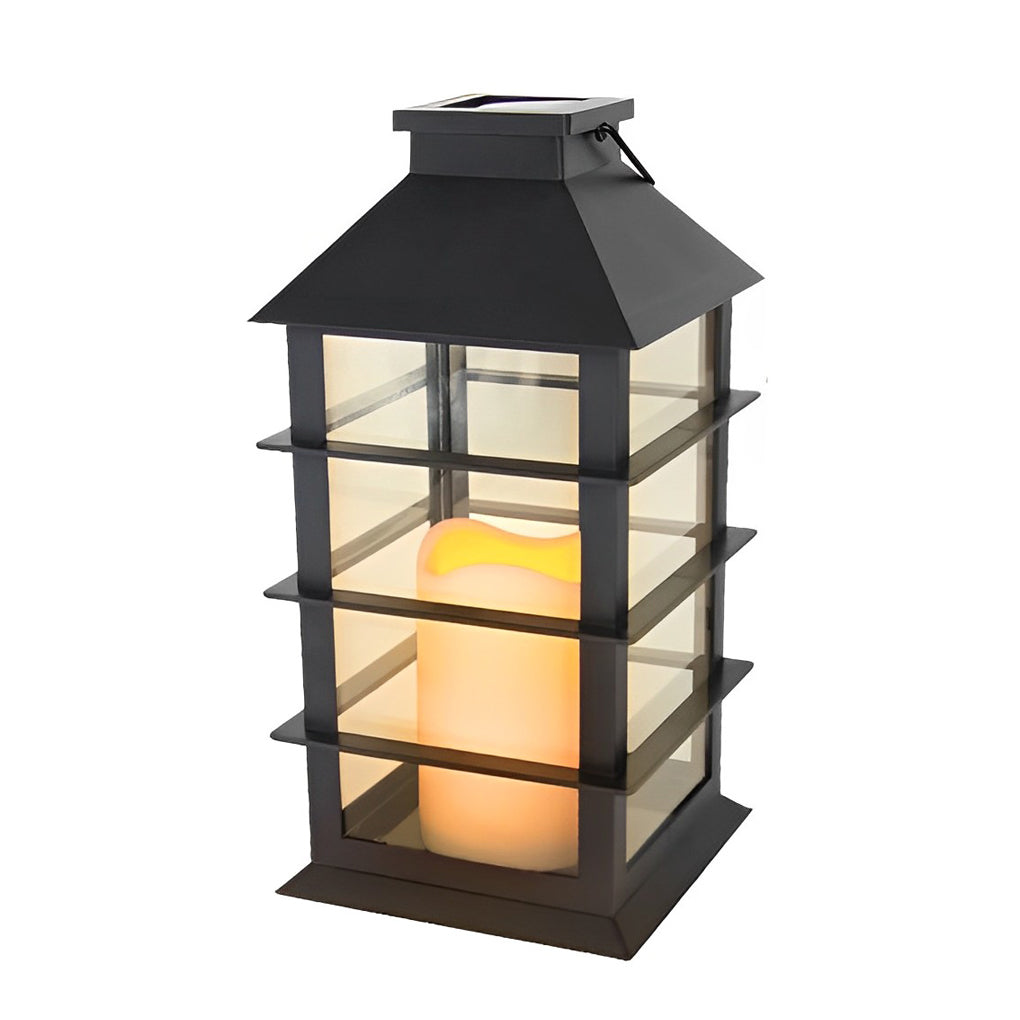 Compact Solar Powered Black LED Outdoor Camp Light