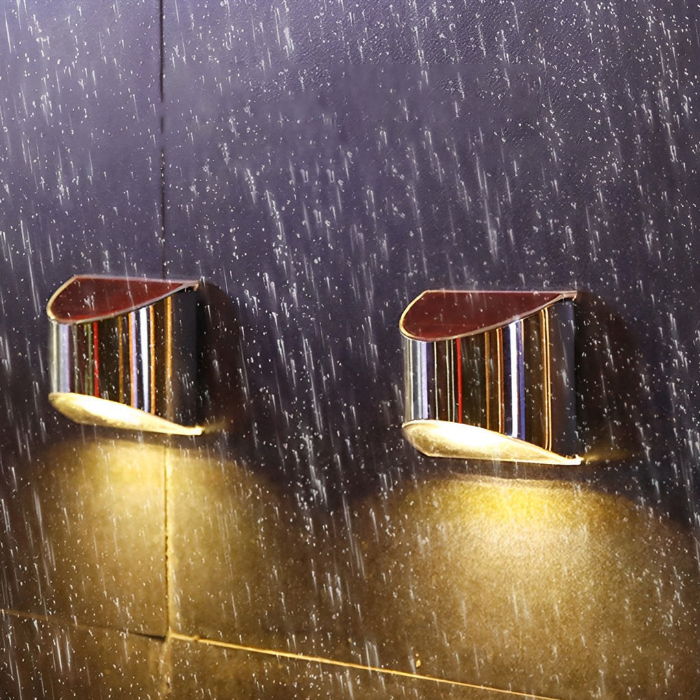 Sleek Outdoor Solar Powered Wall Light