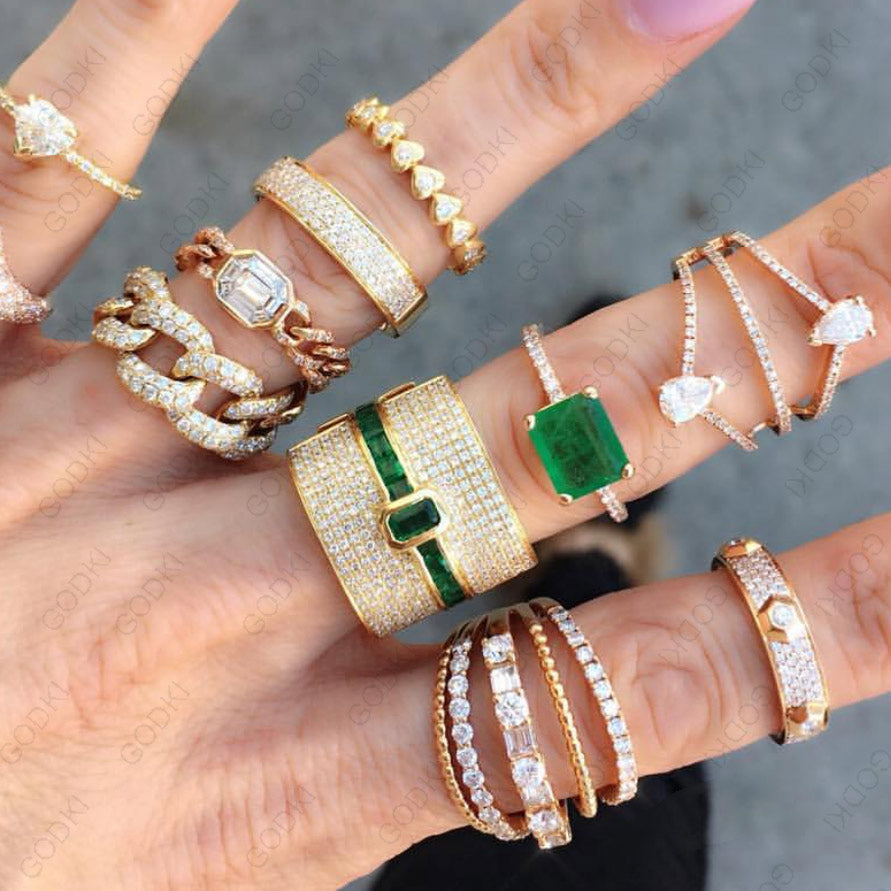 Elegant Gold Stacking Ring for Women - Cofik
