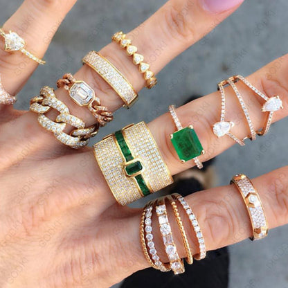 Elegant Gold Stacking Ring for Women - Cofik
