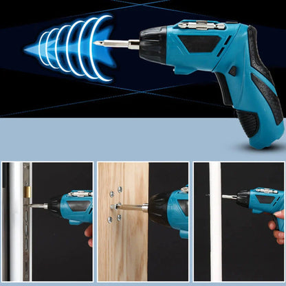 Compact Portable Power Drill Set