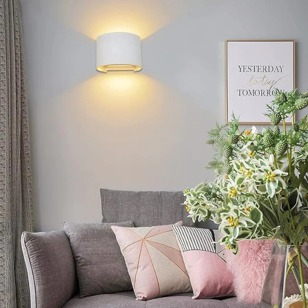 Contemporary White LED Cube Wall Light