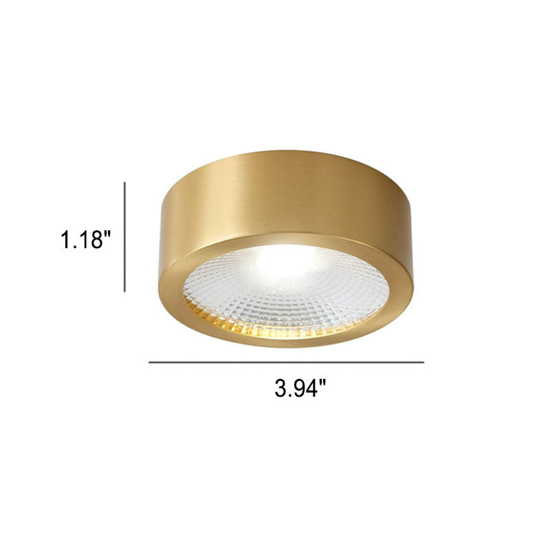 Compact LED Ceiling Lamp Copper Finish