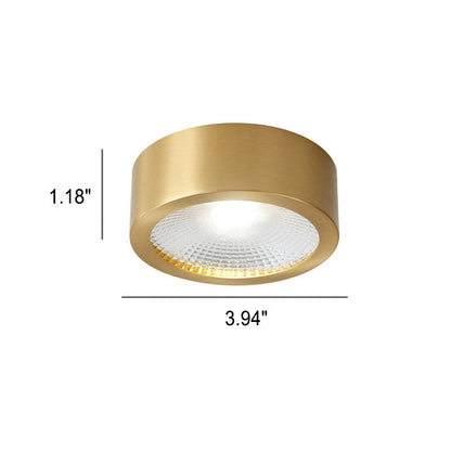 Compact LED Ceiling Lamp Copper Finish