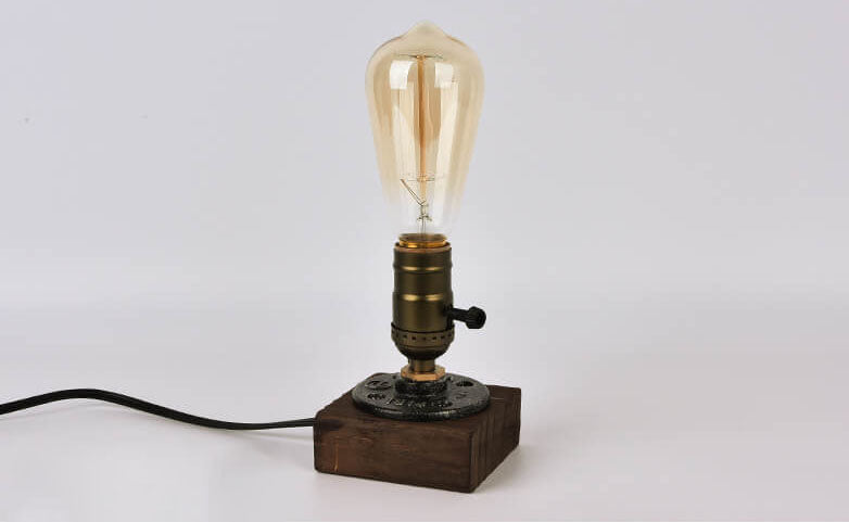 Rustic Metal Edison Style Table Lamp