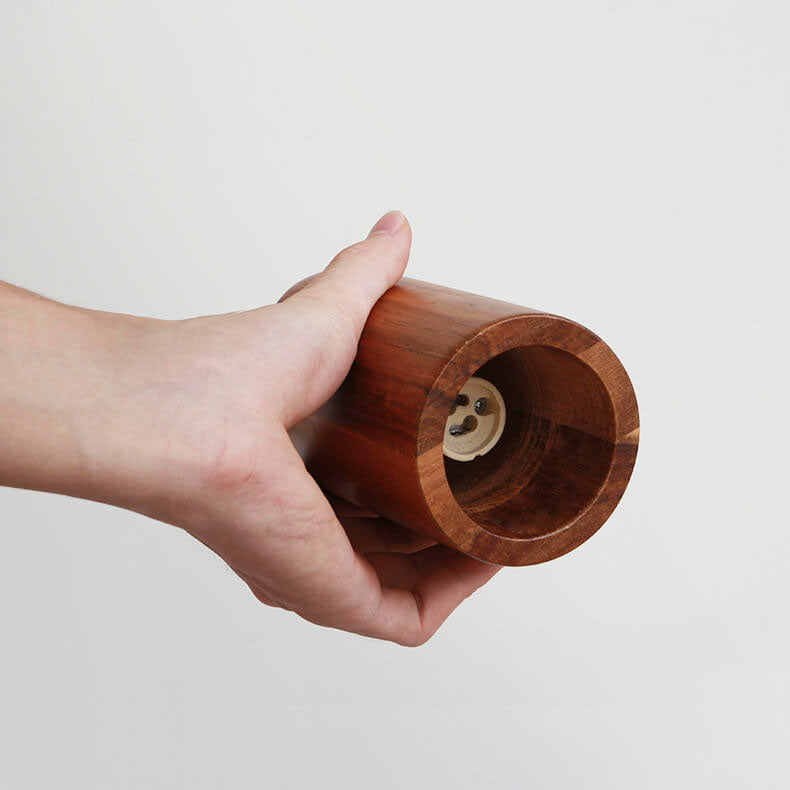 Simple Wooden Pendant Lamp Adjustable Hanging Light
