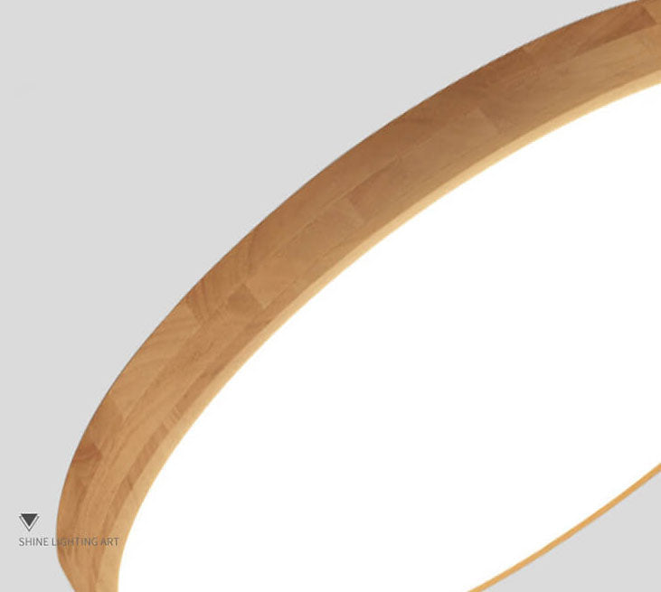 Sleek Wood LED Ceiling Light 24 Adjustable Warm White