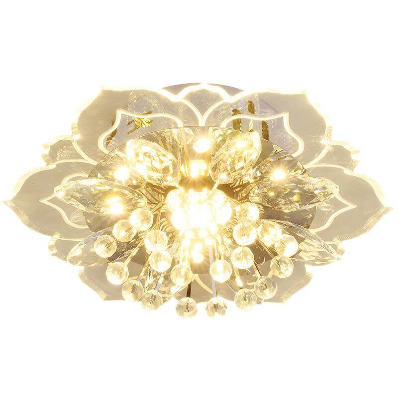 Elegant Crystal LED Flush Mount Ceiling Light
